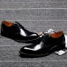 Men's Shoes 2016 New Style Hot Sale Party/Office/Casual Black/Burgundy Patent Leather Oxfords