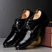 Men's Shoes Office & Career/Party & Evening/Casual Fashion Patent Leather Oxfords Shoes Black/Red 38-43