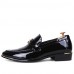 Men's Shoes Pointed Patent Leather Fashion Shoes Wedding / Leisure / Banquet Black Red Yellow