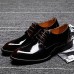 Men's Shoes 2016 New Style Hot Sale Party/Office/Casual Black/Burgundy Patent Leather Oxfords