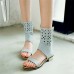 Women's Shoes Chunky Heel Gladiator / Open Toe Sandals Outdoor / Dress / Casual Black / Blue / Pink / White