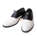 Men's Shoes Leather Wedding / Party & Evening Oxfords Wedding / Party & Evening Flat Heel Lace-up Black / White