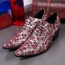 Men's Shoes Limited Edition Pure Handmade Wedding/Party & Evening Leather Oxfords Black/Wine