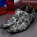 Men's Shoes Limited Edition Pure Handmade Wedding/Party & Evening Leather Oxfords Black/Wine