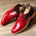 Men's Shoes Office & Career/Party & Evening/Casual Fashion Woven Patent Leather Oxfords Shoes Black/Red 38-43