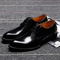 Men's Shoes 2016 New Style Hot Sale Party/Office/Casual Black/Burgundy Patent Leather Oxfords