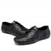 Men's Shoes Casual Leather Oxfords Black / Brown