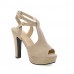 Women's Shoes Leatherette Stiletto Heel Peep Toe Sandals Wedding / Office & Career / Party