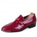 Men's Shoes Pointed Patent Leather Fashion Shoes Wedding / Leisure / Banquet Black Red Yellow