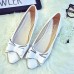 Women's Flat Heel Pointed Toe Fashion Pumps Bowknot Shoes