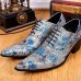 Men's Shoes Limited Edition Pure Handmade Wedding/Party & Evening Leather Oxfords Silver