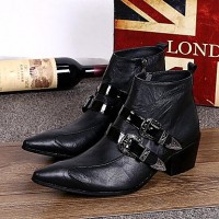 Shoes Limited Edition Pure Handmade Outdoor / PartyEvening Leather Fashion Boots Black