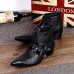 Shoes Limited Edition Pure Handmade Outdoor / PartyEvening Leather Fashion Boots Black