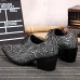 Men's Shoes Limited Edition Oriental Temperament Nightclub/Party Top Layer Leather Oxfords Silver