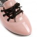 Women's / Girl's Spring / Summer / Fall / Winter Pointed Toe Patent Leather Outdoor / Dress / Casual Flat Heel Lace-upBlack / Pink /