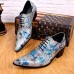 Men's Shoes Limited Edition Pure Handmade Wedding/Party & Evening Leather Oxfords Silver