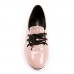 Women's / Girl's Spring / Summer / Fall / Winter Pointed Toe Patent Leather Outdoor / Dress / Casual Flat Heel Lace-upBlack / Pink /