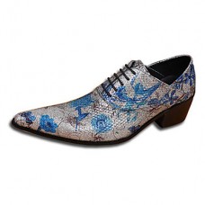 Men's Shoes Limited Edition Pure Handmade Wedding/Party & Evening Leather Oxfords Silver