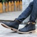 Shoes Leather OfficeCareer / Casual Boots OfficeCareer / Casual Flat Heel Lace-up Black / Brown