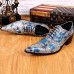 Men's Shoes Limited Edition Pure Handmade Wedding/Party & Evening Leather Oxfords Silver