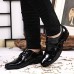 Men's Shoes Office & Career/Party & Evening/Casual Fashion Patent Leather Oxfords Shoes Black/Red 38-43