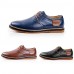 Men's Shoes Outdoor / Office & Career / Athletic / Casual Leather Oxfords Black / Blue / Brown