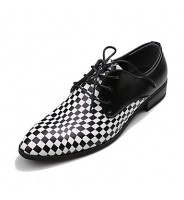 Men's Shoes Leather Wedding / Party & Evening Oxfords Wedding / Party & Evening Flat Heel Lace-up Black