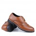 Men's Shoes Leather Casual Oxfords Casual Flat Heel Lace-up Black / Brown / White