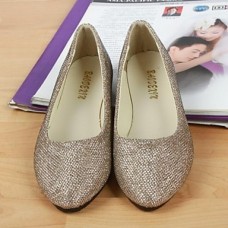 Women's Shoes Flat Heel Pointed Toe Flats Casual Gold