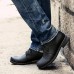 Shoes Leather Casual Boots Casual Low Heel Lace-up Black / Brown